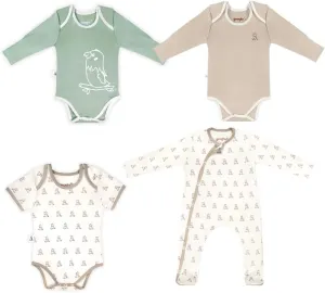 0-3 Months Organic Cotton Gender Neutral Newborn Clothing Set Infant Unisex Baby Girl Boy Bodysuit Home Coming Baby Shower Essentials Gift