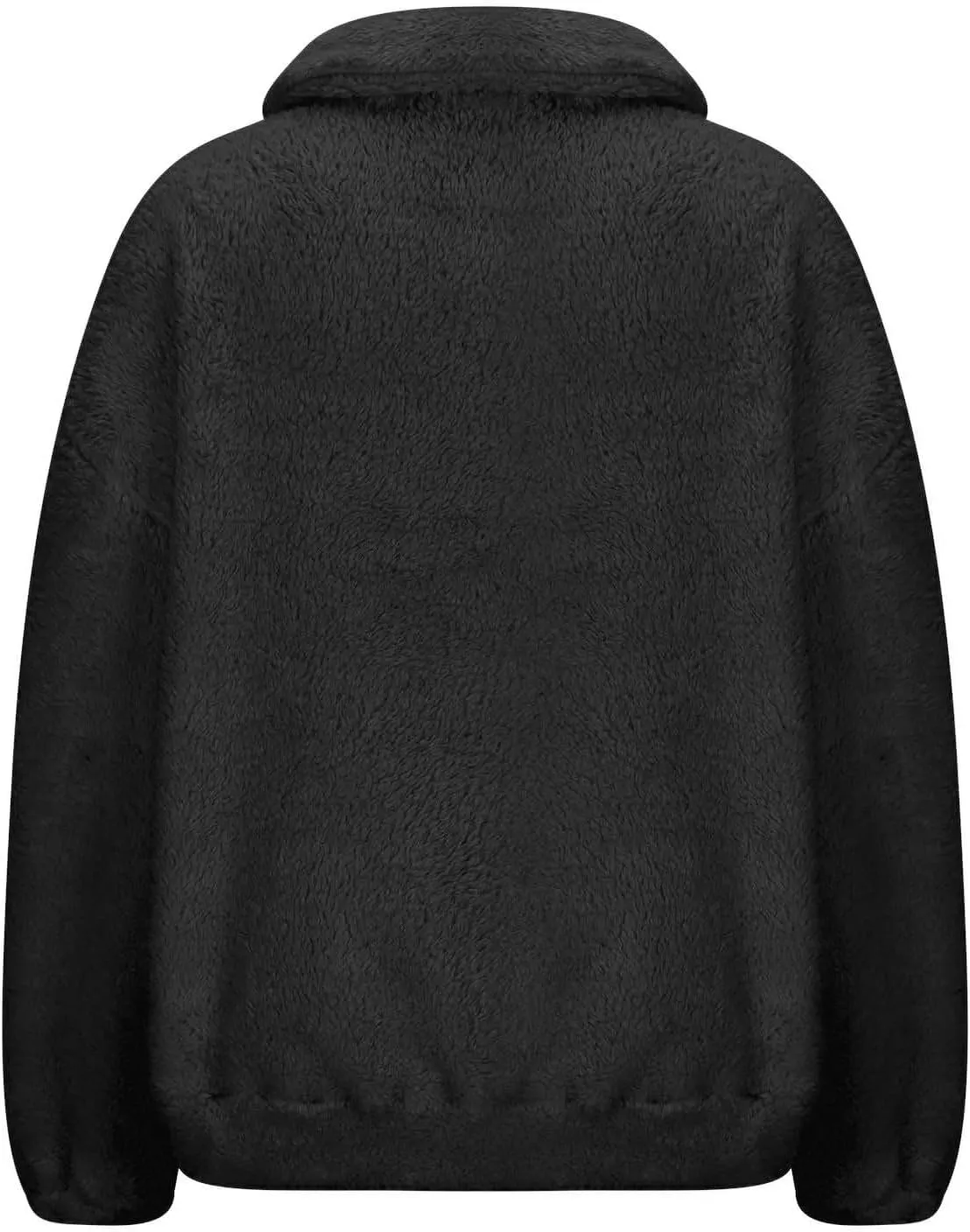 1/4 Zip Sherpa Pullover Womens Fuzzy Fleece Half Zip Pullover Oversized Zip Up Hoodie Quarter Zip Cropped Sweatshirt