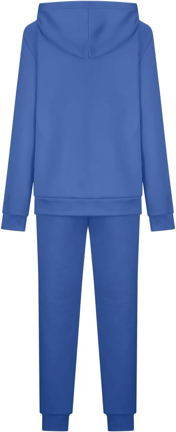 2 Piece Sets for Women Sweatsuits Winter Lonuge Set Fleece Lined Tracksuit Fuzzy Hoodie Sweatpant Lonugewear Outfits