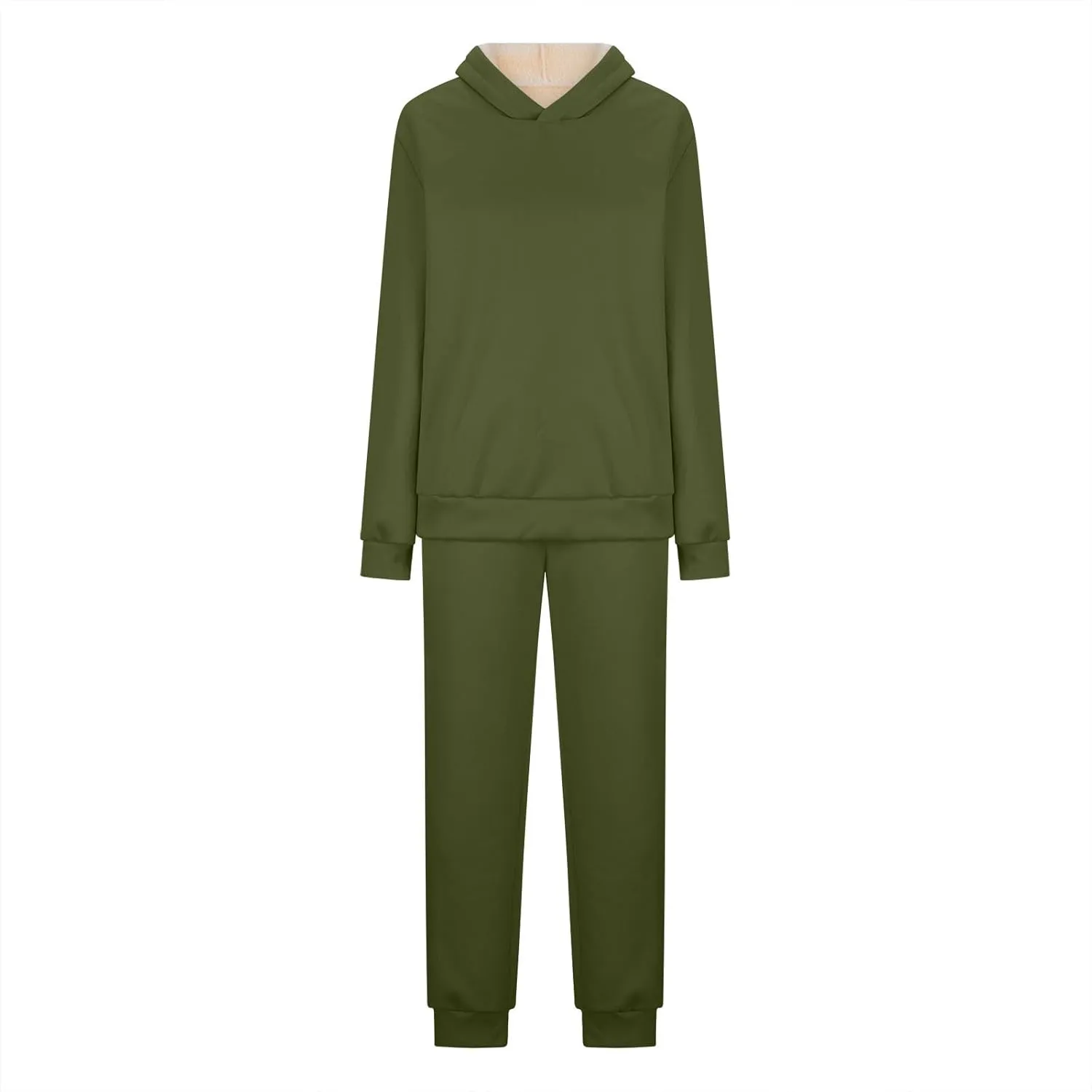 2 Piece Sets for Women Sweatsuits Winter Lonuge Set Fleece Lined Tracksuit Fuzzy Hoodie Sweatpant Lonugewear Outfits