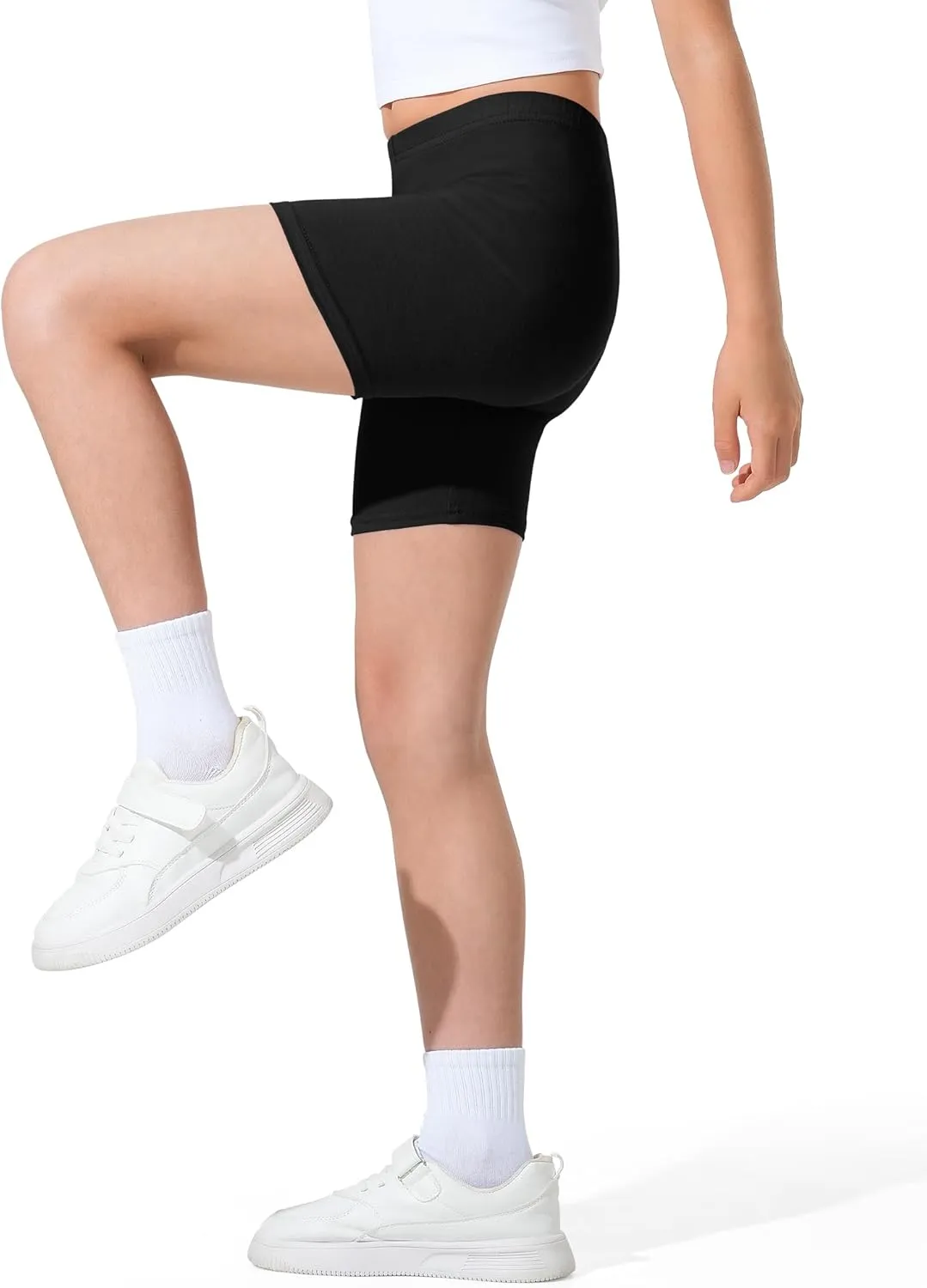 3 Pack Girls Bike Shorts Kids Cotton Cartwheel Biker Shorts Athletic Wear for Dance Running Gym