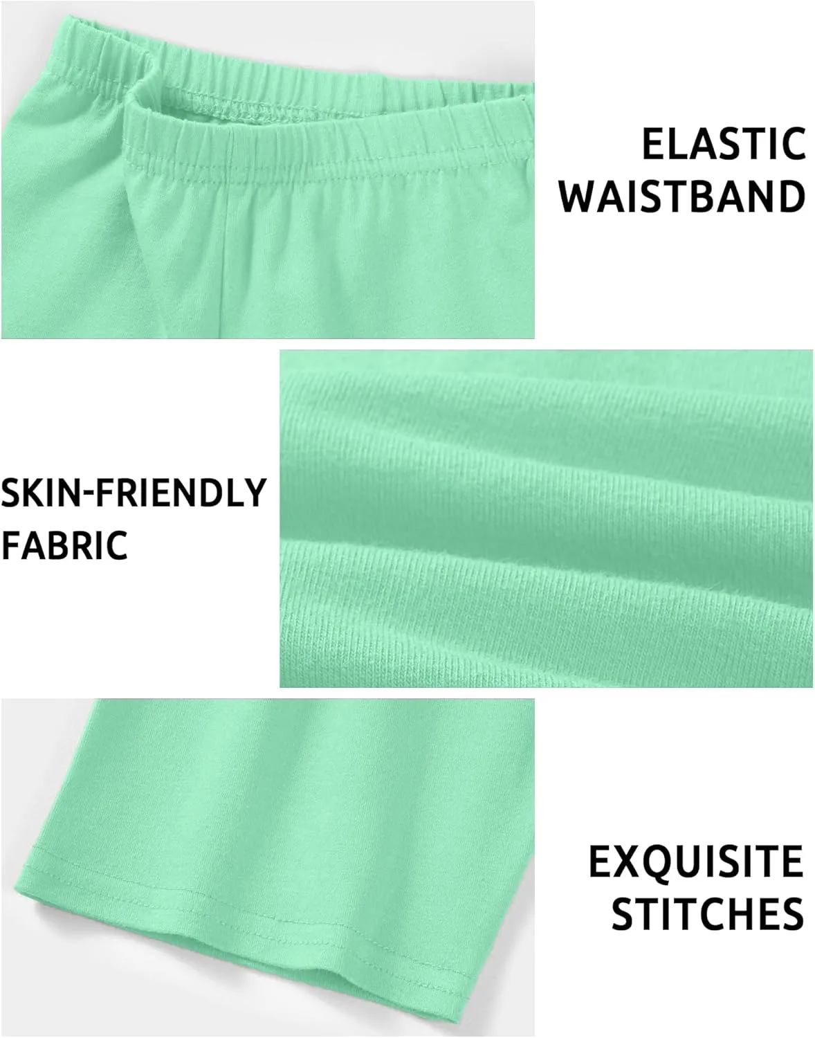 3 Pack Girls Bike Shorts Kids Cotton Cartwheel Biker Shorts Athletic Wear for Dance Running Gym
