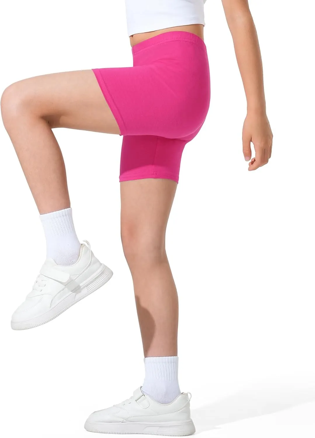3 Pack Girls Bike Shorts Kids Cotton Cartwheel Biker Shorts Athletic Wear for Dance Running Gym