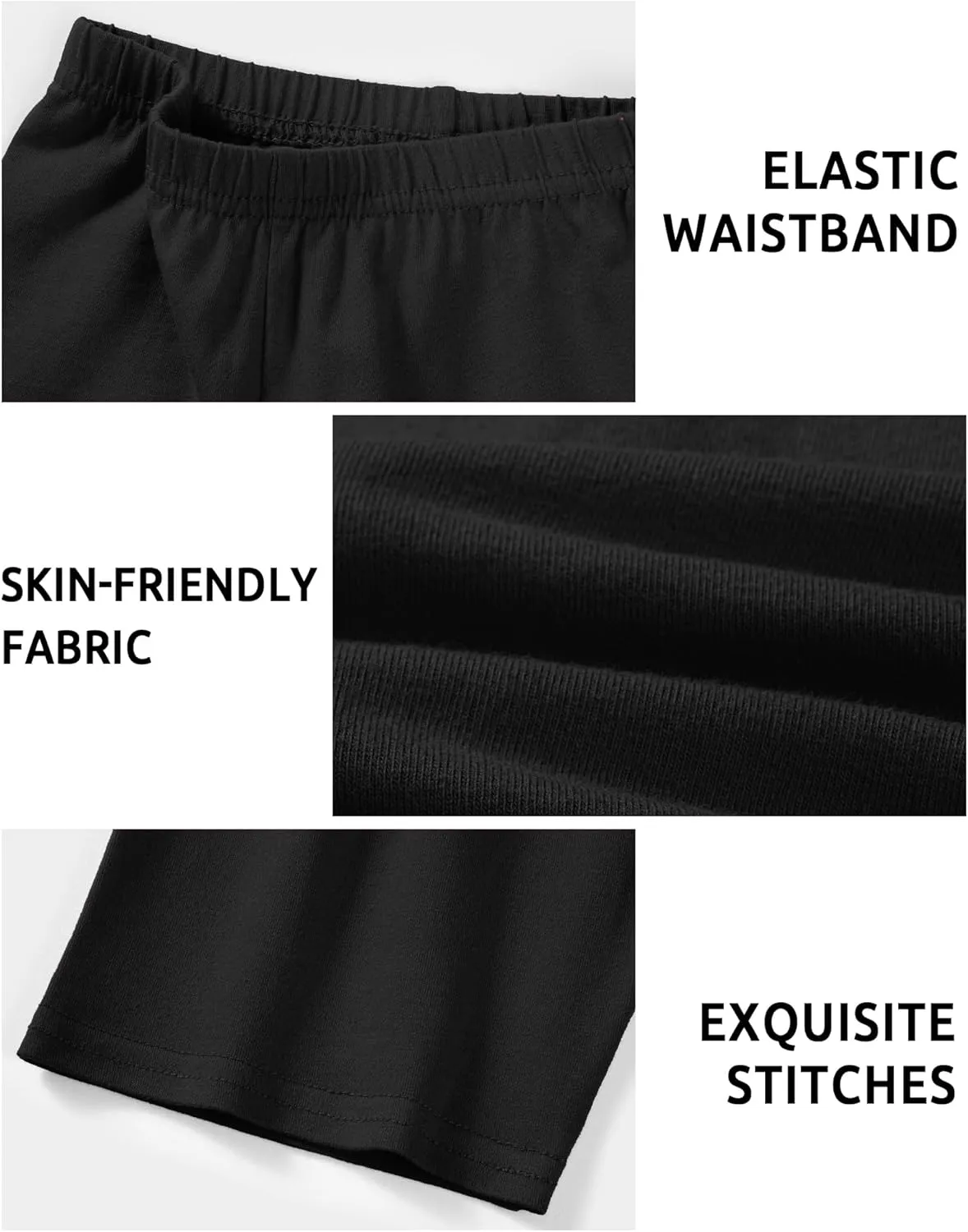 3 Pack Girls Bike Shorts Kids Cotton Cartwheel Biker Shorts Athletic Wear for Dance Running Gym
