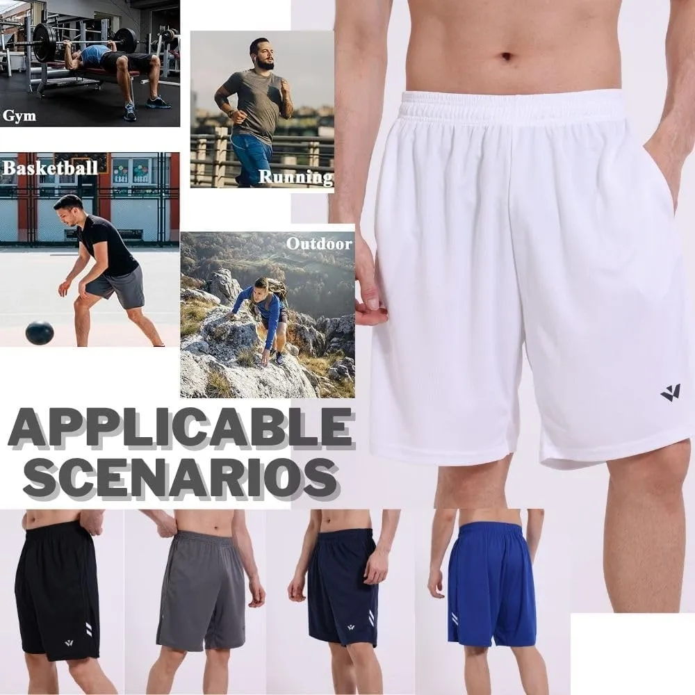 3/5 Pack Athletic Gym Mens Shorts Quick Dry Basketball Shorts with Pockets for Workout Running Casual Activewear