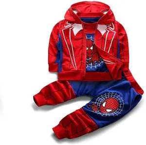 3Piece Toddler Little Kids Baby Boys Casual Outfits Set,Long Sleeve Sweatshirt Pullover Vest Hoodie Pants Clothing Suit