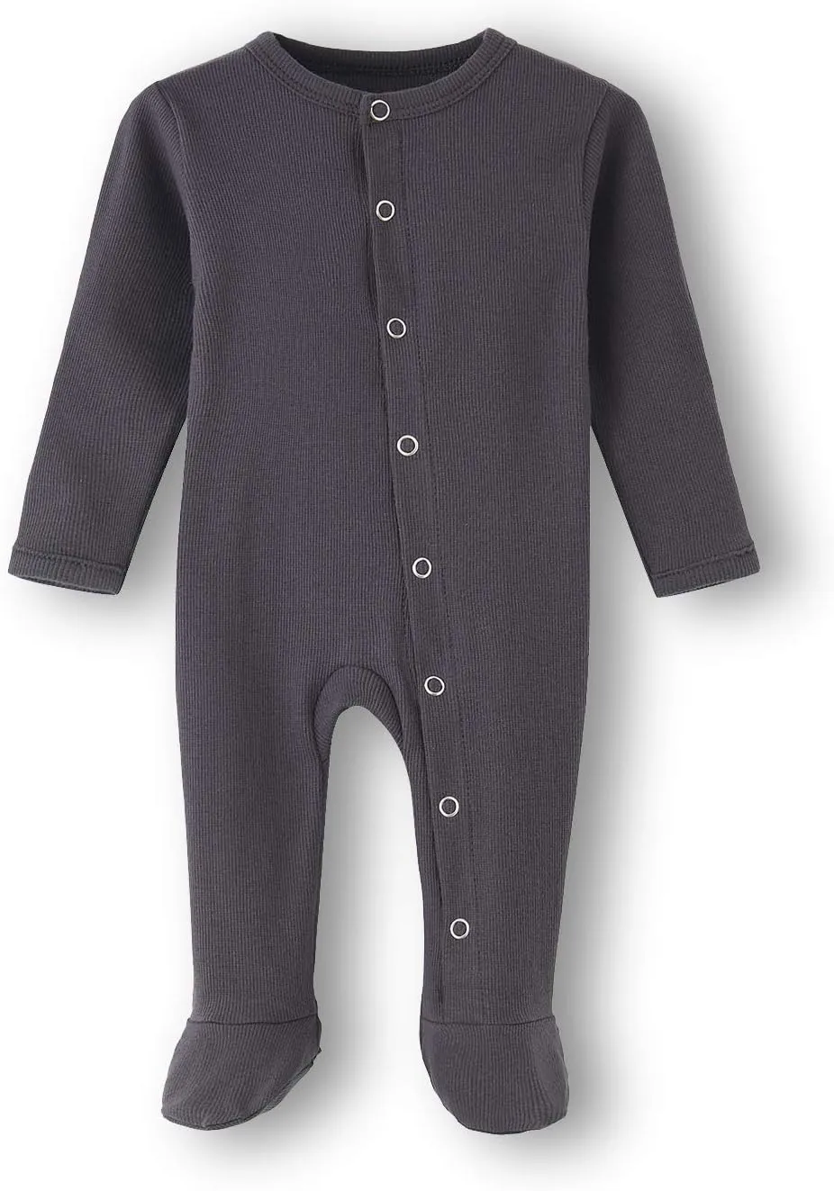 ACESTAR Newborn Baby Footed Pajamas with Mitten Cuffs - Cotton Snap-Up Baby Sleepers for Sleep and Play Footies 0-12 Months