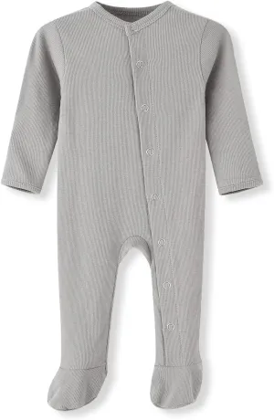 ACESTAR Newborn Baby Footed Pajamas with Mitten Cuffs - Cotton Snap-Up Baby Sleepers for Sleep and Play Footies 0-12 Months