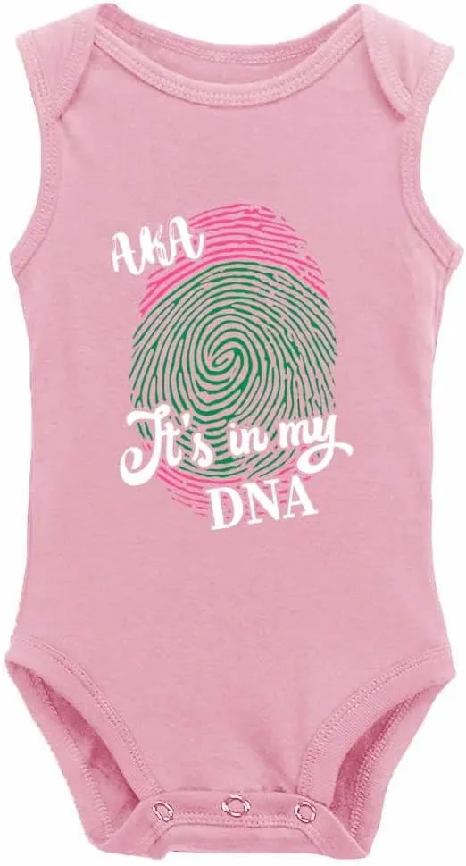 AKA It's in My DNA for Baby Clothing Newborn Organic Bodysuit Long Sleeve Romper