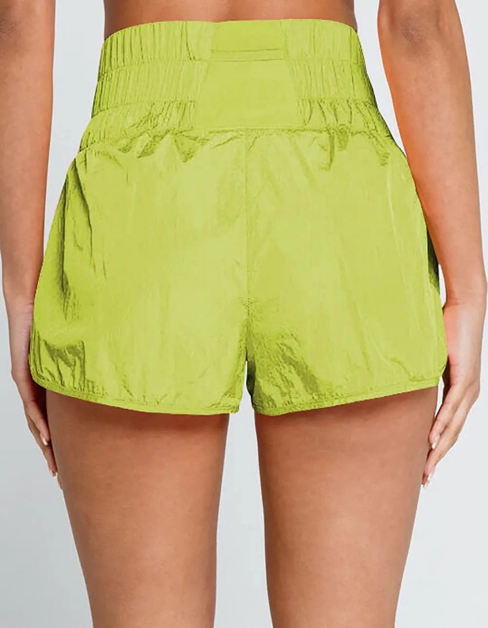 ALBIZIA High Waist Running Short for Women Quick Dry Athletic Gym Running Workout Shorts with Liner