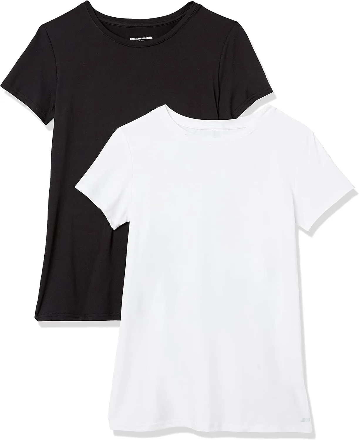 Amazon Essentials Women's Active Quick Dry Tech Stretch Short-Sleeve Crewneck T-Shirt (Available in Plus Size), Multipacks