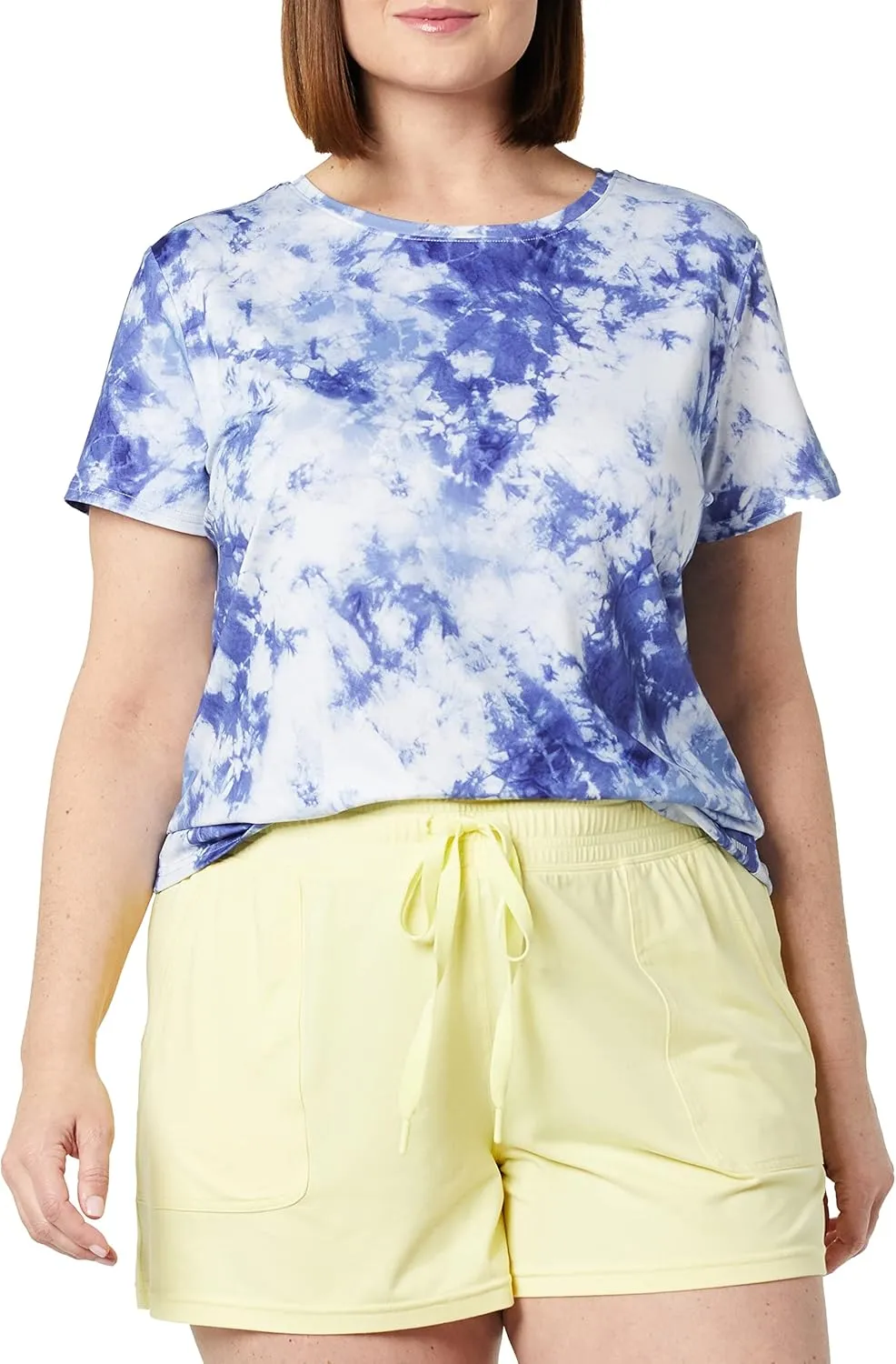 Amazon Essentials Women's Active Quick Dry Tech Stretch Short-Sleeve Crewneck T-Shirt (Available in Plus Size), Multipacks