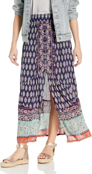 Angie Women's Boho Printed Maxi Skirt