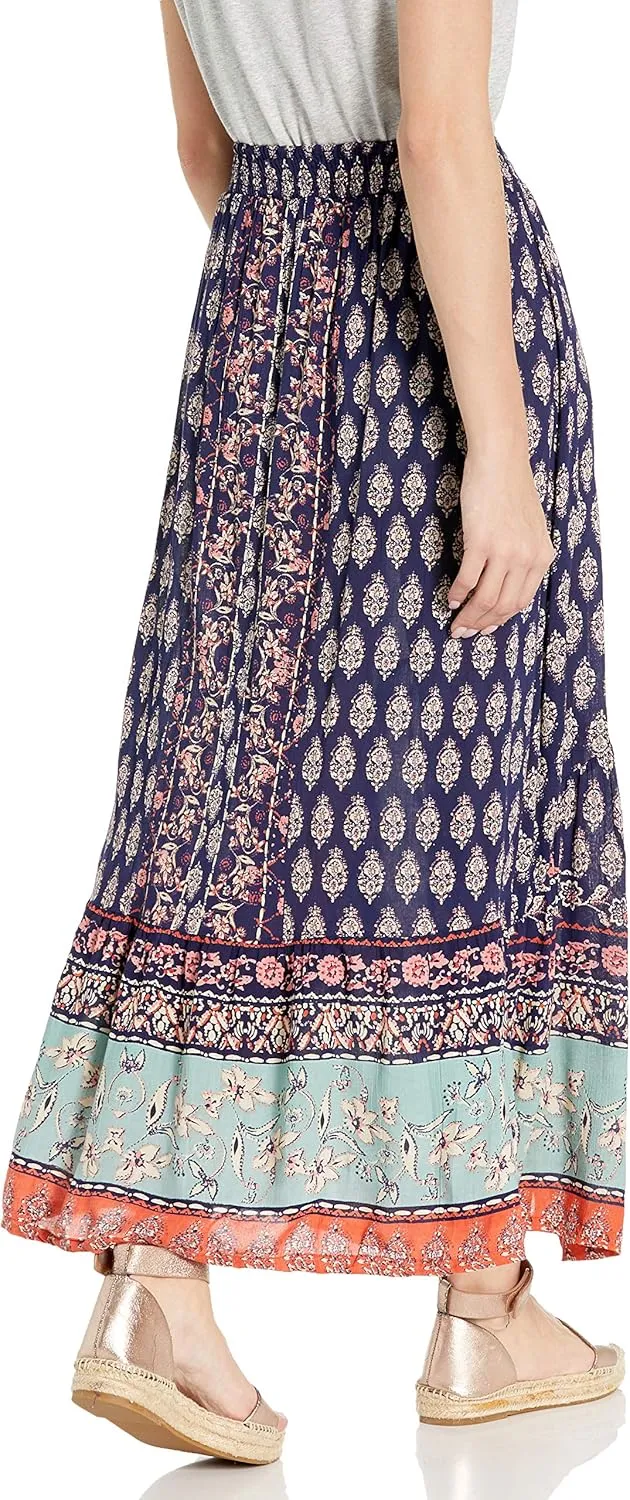 Angie Women's Boho Printed Maxi Skirt