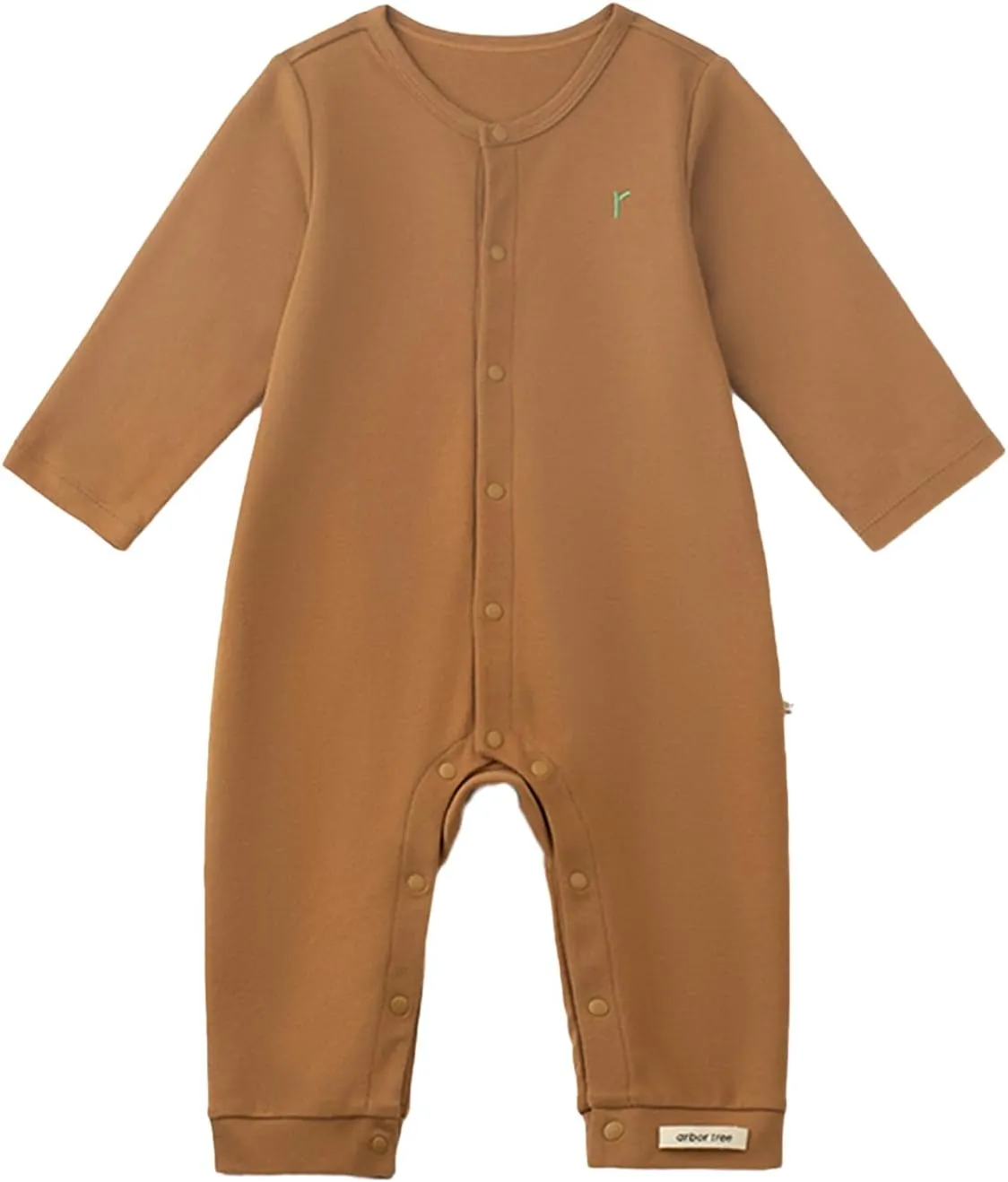 ArborTree 100% Natural Organic Cotton Baby Open Front Romper Bodysuit