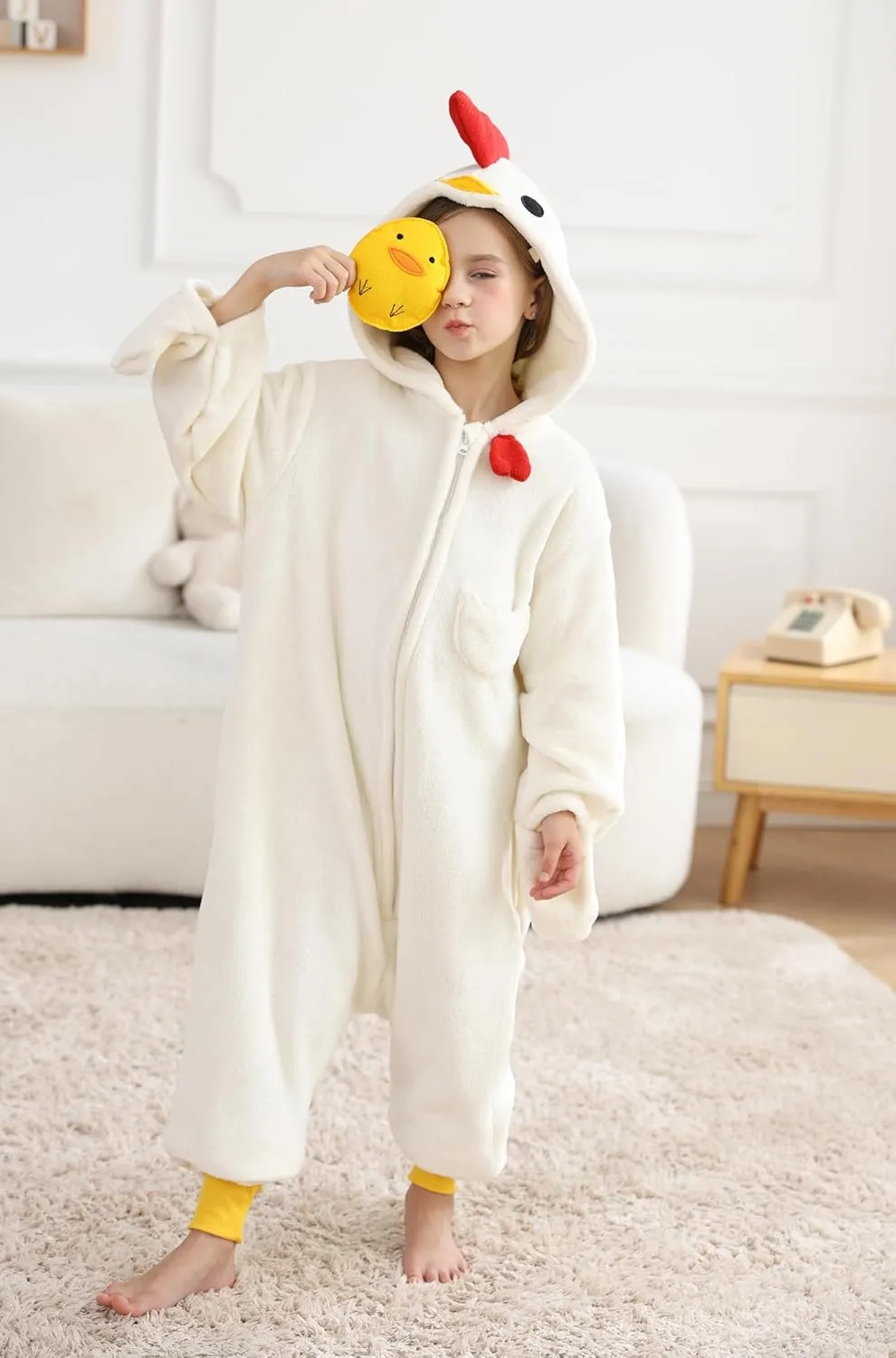 ATOZ Onesie for Kids, Animal Pajamas Halloween Cosplay Costume for Girls Boys