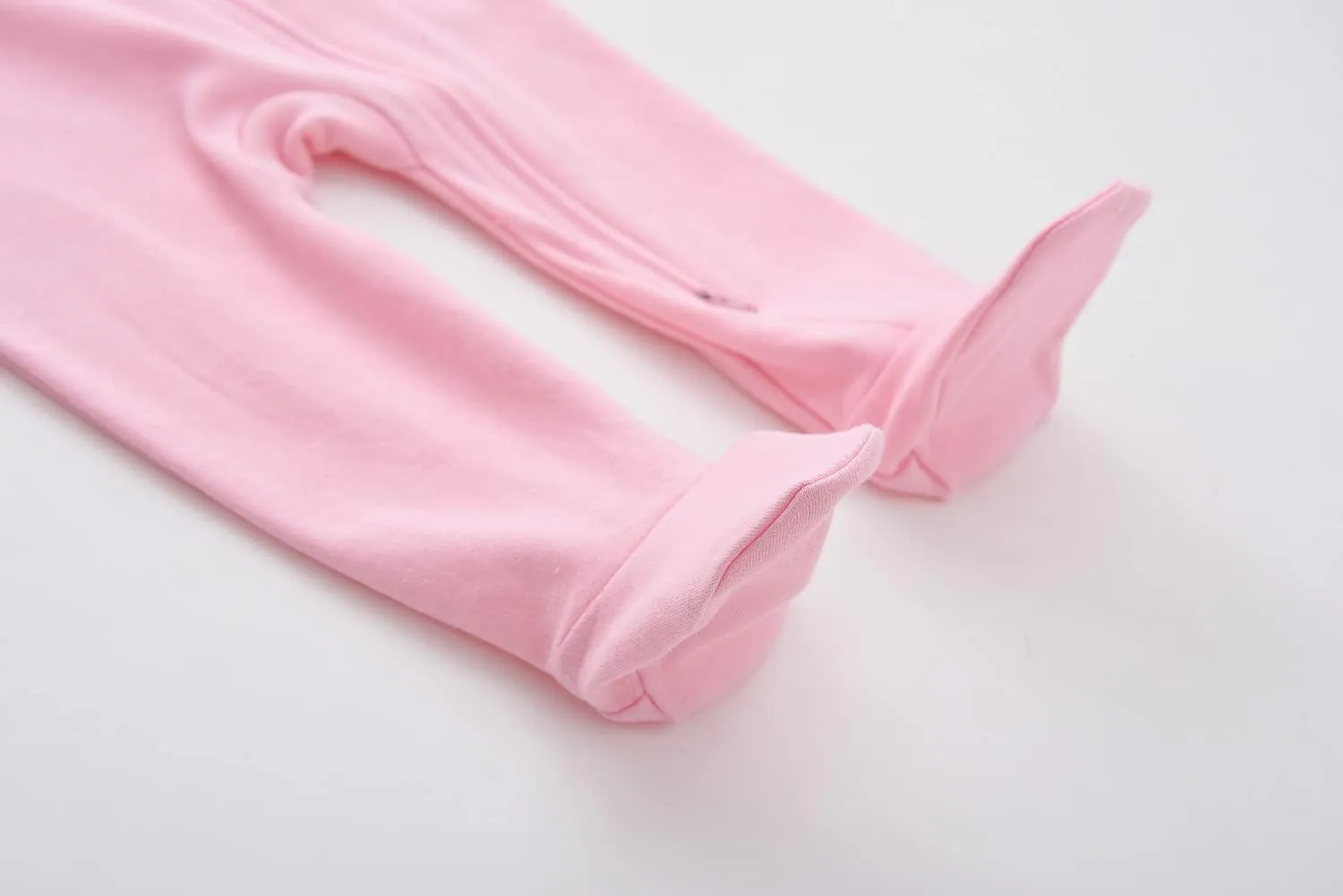 Baby 2 Way Zipper Girls Boys 100% Cotton Footed Sleep and Play with Mitten Cuffs 0-12 Months
