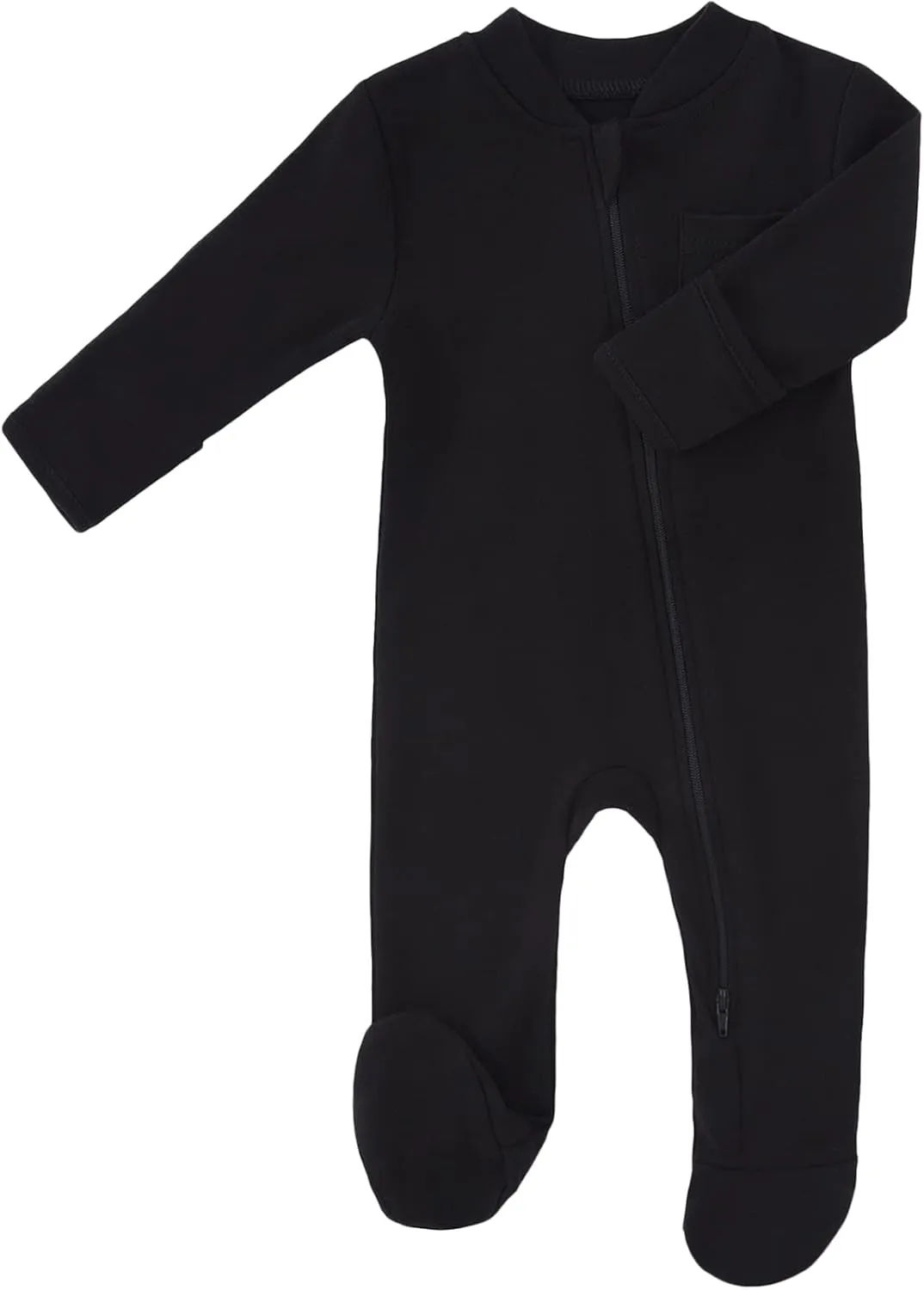 Baby 2 Way Zipper Girls Boys 100% Cotton Footed Sleep and Play with Mitten Cuffs 0-12 Months