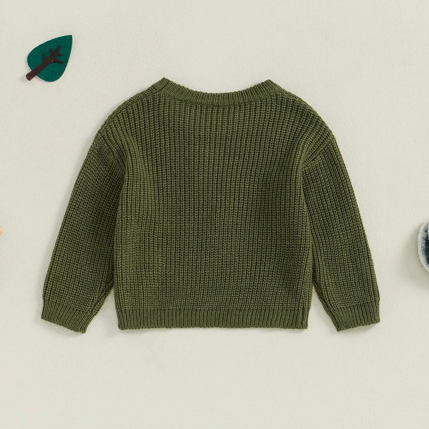 Baby Boy Girl Christmas Knit Sweater Candy Cane Embroidery Crewneck Sweatshirt Infant Fall Pullover Tops