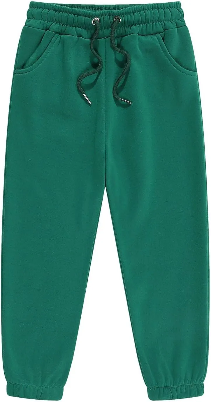 Baby Boy Pants Toddler Cotton Pull on Jogger Kids Drawstring Solid Elastic Sweatpants Boy Sweatpants Infant Pants