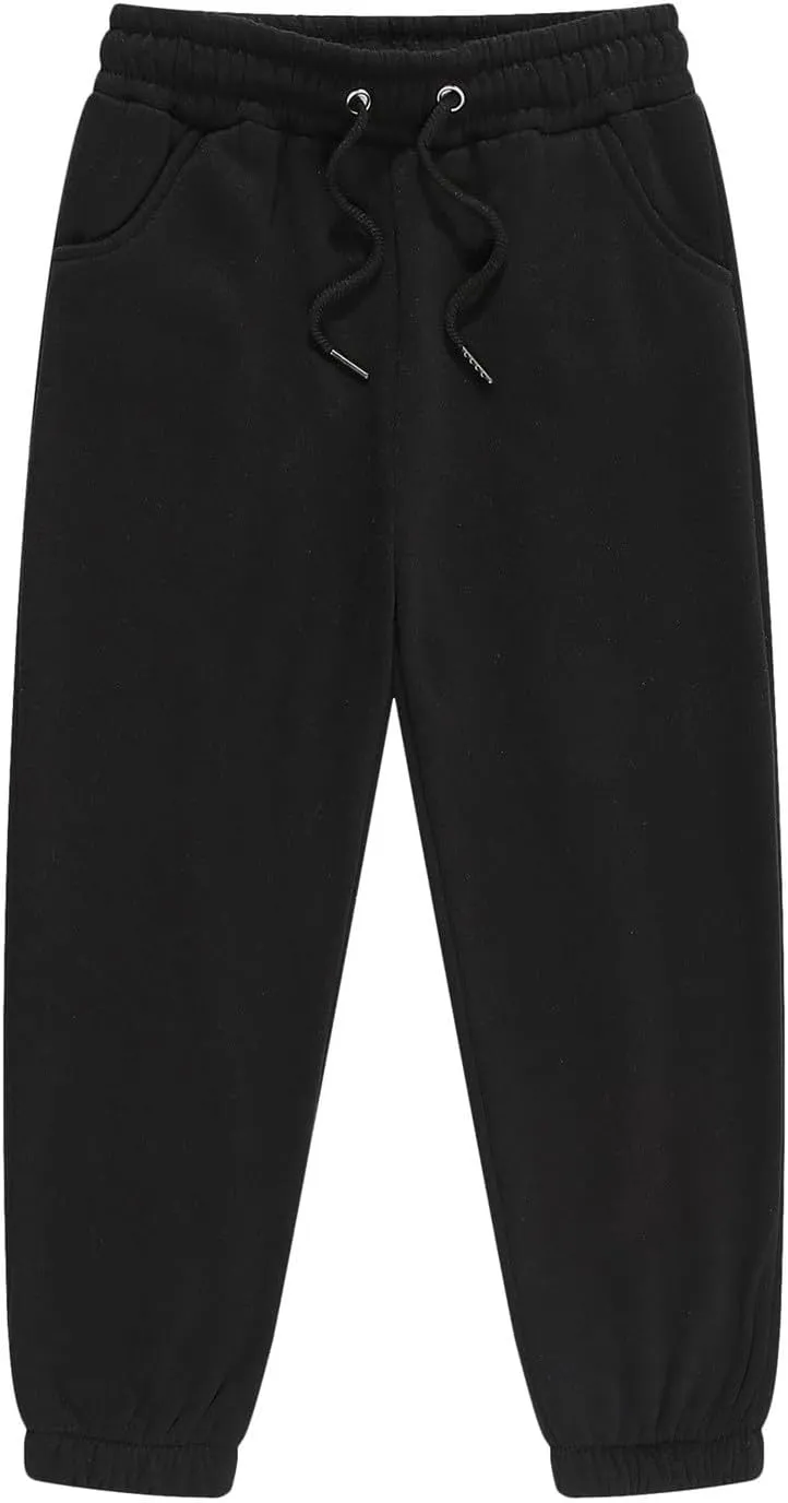 Baby Boy Pants Toddler Cotton Pull on Jogger Kids Drawstring Solid Elastic Sweatpants Boy Sweatpants Infant Pants