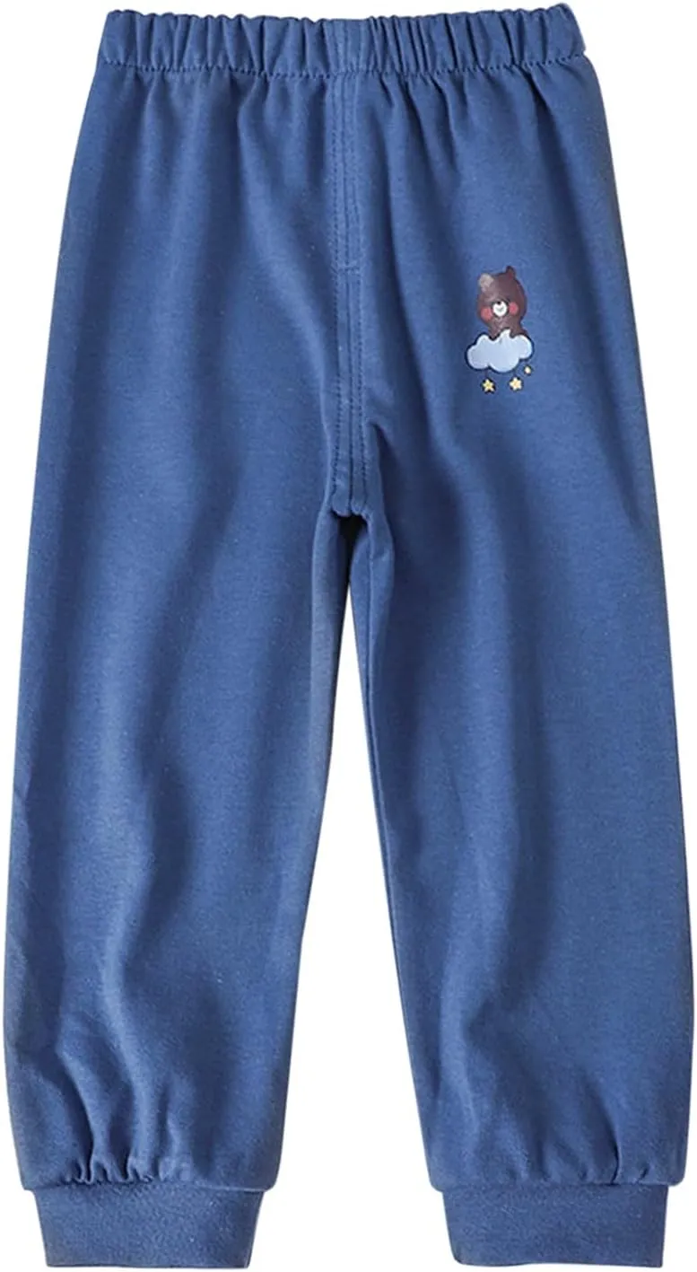 Baby Boy's Pants, Toddler Cotton Pull on Jogger, Kids Cute 𝗖artoon Elastic Waist Sweatpants Unisex Sports Pants