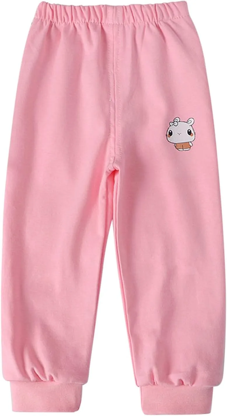 Baby Boy's Pants, Toddler Cotton Pull on Jogger, Kids Cute 𝗖artoon Elastic Waist Sweatpants Unisex Sports Pants