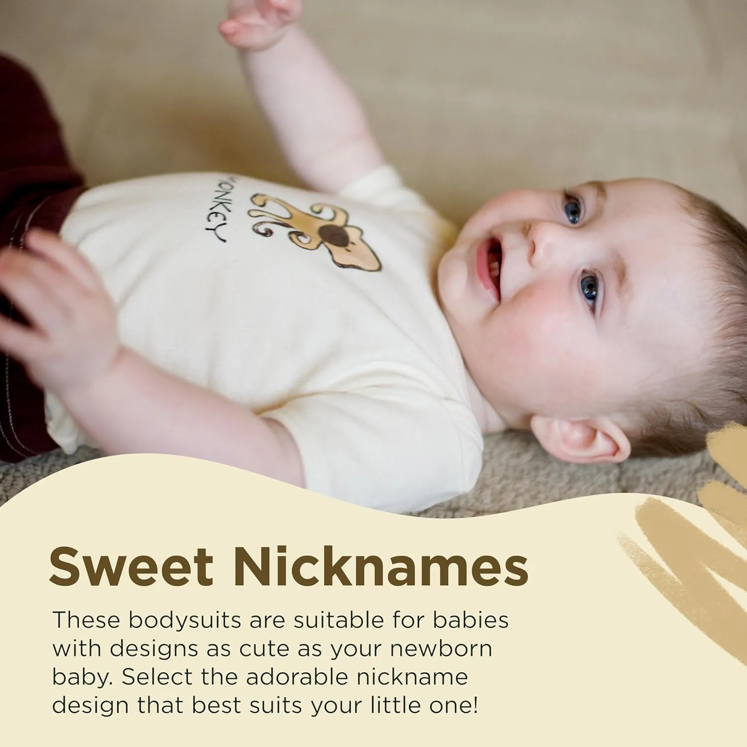 Baby Clothes - Unisex Newborn Bodysuit - Organic Cotton Short Sleeve Onesie with Print