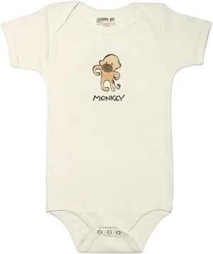 Baby Clothes - Unisex Newborn Bodysuit - Organic Cotton Short Sleeve Onesie with Print