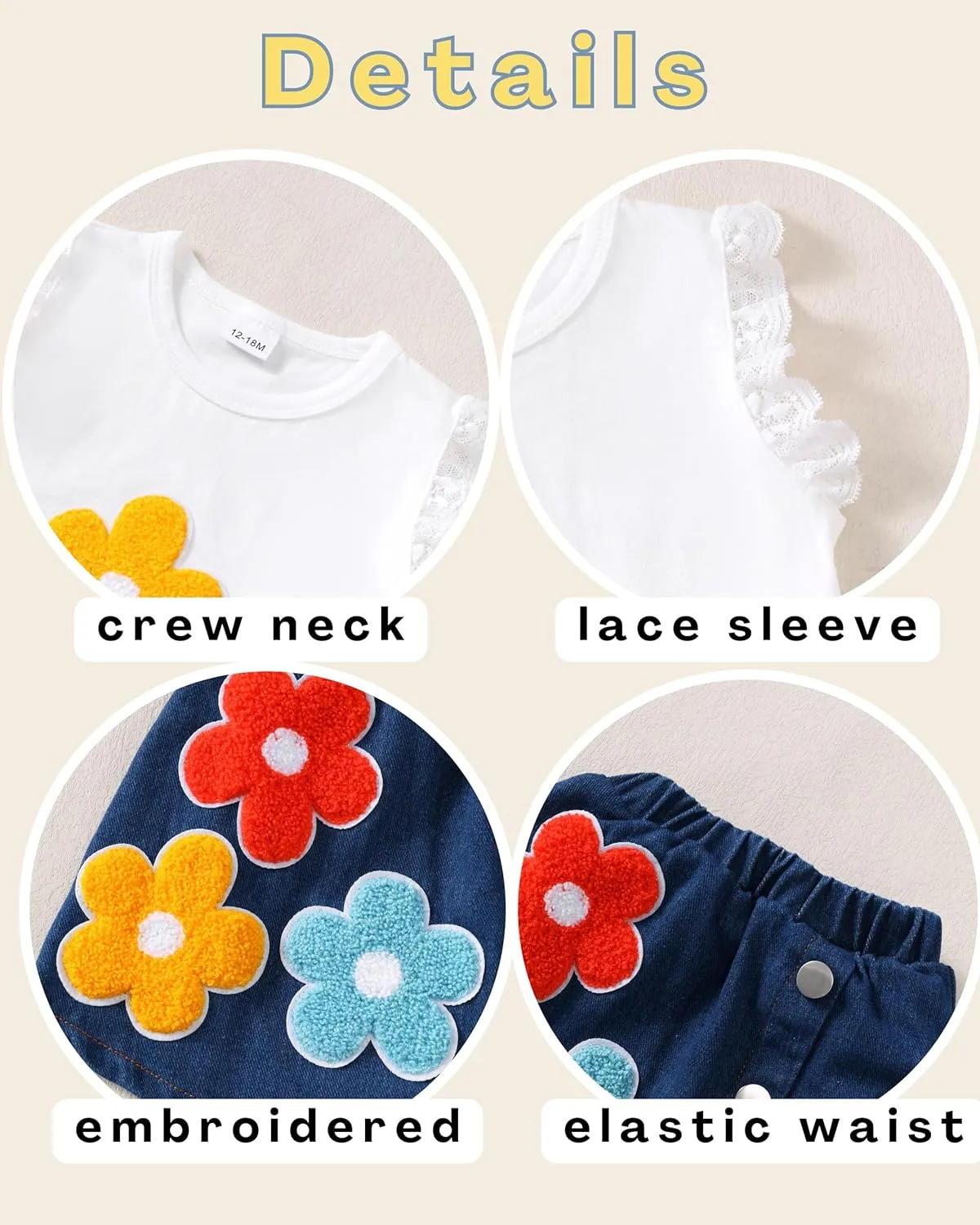 Baby Girl Clothes Toddler Girl Outfits Summer Kids Sleeveless Lace Tank Top Little Girls Denim Skort Skirt Shorts Sets