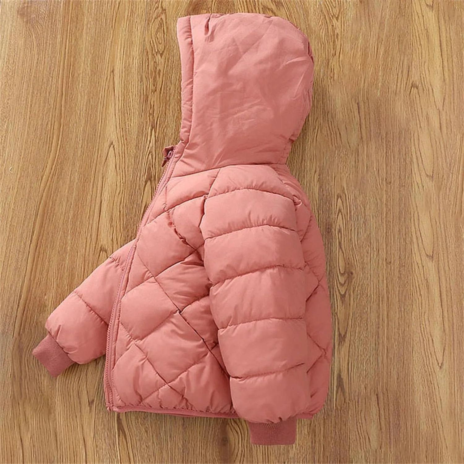 Baby Girls Boys Winter Clothes Toddler Puffer Down Jacket Coat Fleece Lined Zipper Hooded Warm Outwear for Kids