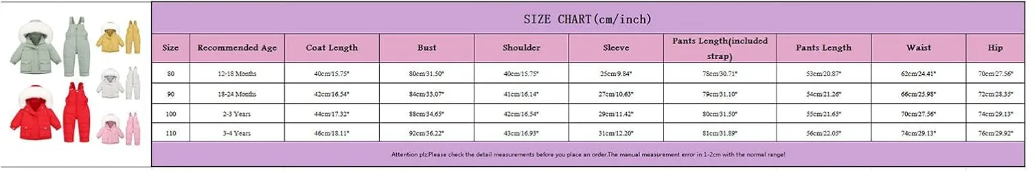 Baby Girls Boys Winter Sweater Suit Thick Warm Hooded Solid Zipper Down Coat Down Paraks Jumpsuit Heart