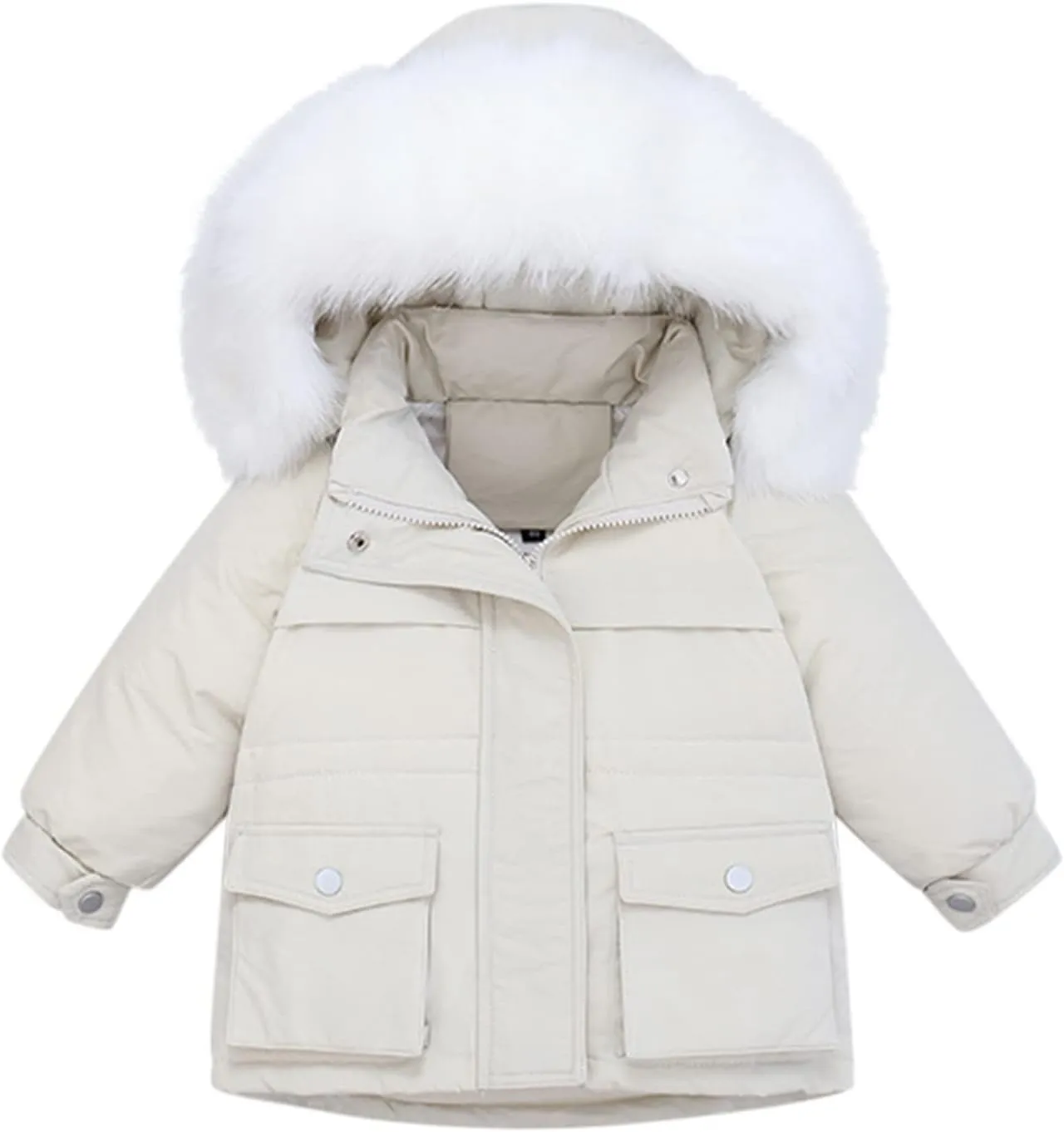Baby Girls Boys Winter Sweater Suit Thick Warm Hooded Solid Zipper Down Coat Down Paraks Jumpsuit Heart