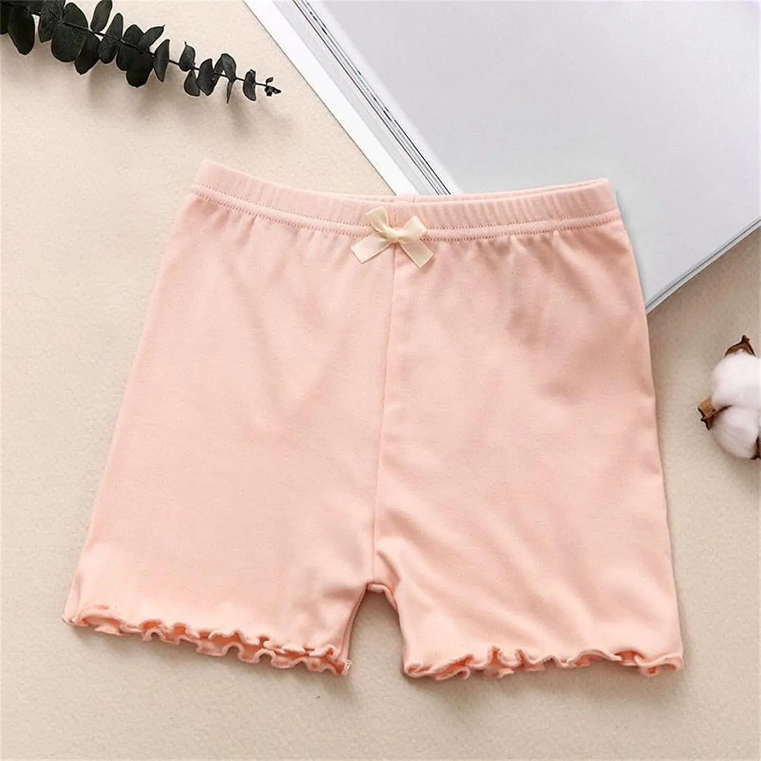 Baby Girls Ribbed Short Pants Cotton Casual Solid Summer Elastic High Waisted Summer Clothes Toddler Shorts