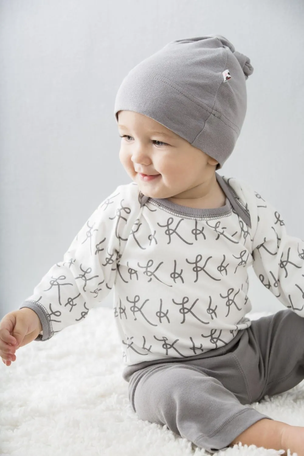 Babysoy Alphabet Pattern Footie/Gown/Onesie/Bodysuit Set