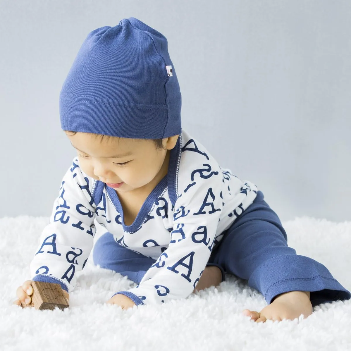 Babysoy Alphabet Pattern Footie/Gown/Onesie/Bodysuit Set