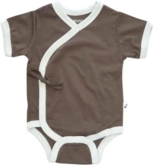 Babysoy Newborn Baby Short Sleeve Kimono Warp Around Onesie Bodysuit