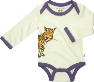Babysoy Newborn Organic Long Sleeve Animal Print Bodysuit Onesie Romper