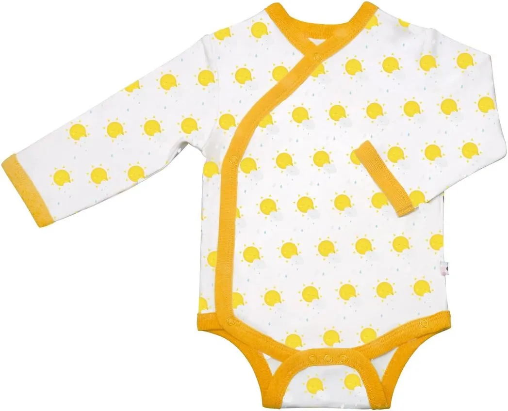 Babysoy Organic Printed Kimono Bodysuit