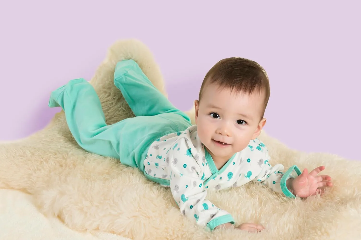 Babysoy Organic Printed Kimono Bodysuit