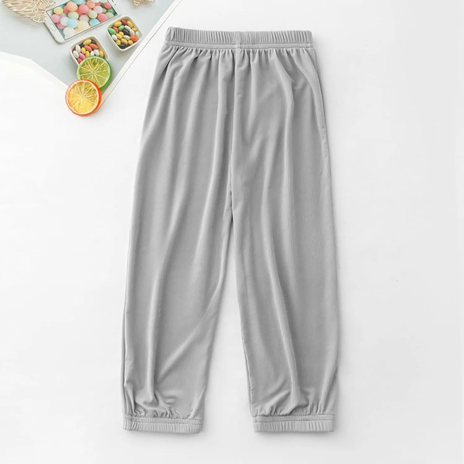 Baggy Sweatpants for Boys Girls Harem Pants Elastic Waist Joggers Kids Cotton Wide Leg 𝐋ounge Pants Summer Clothes