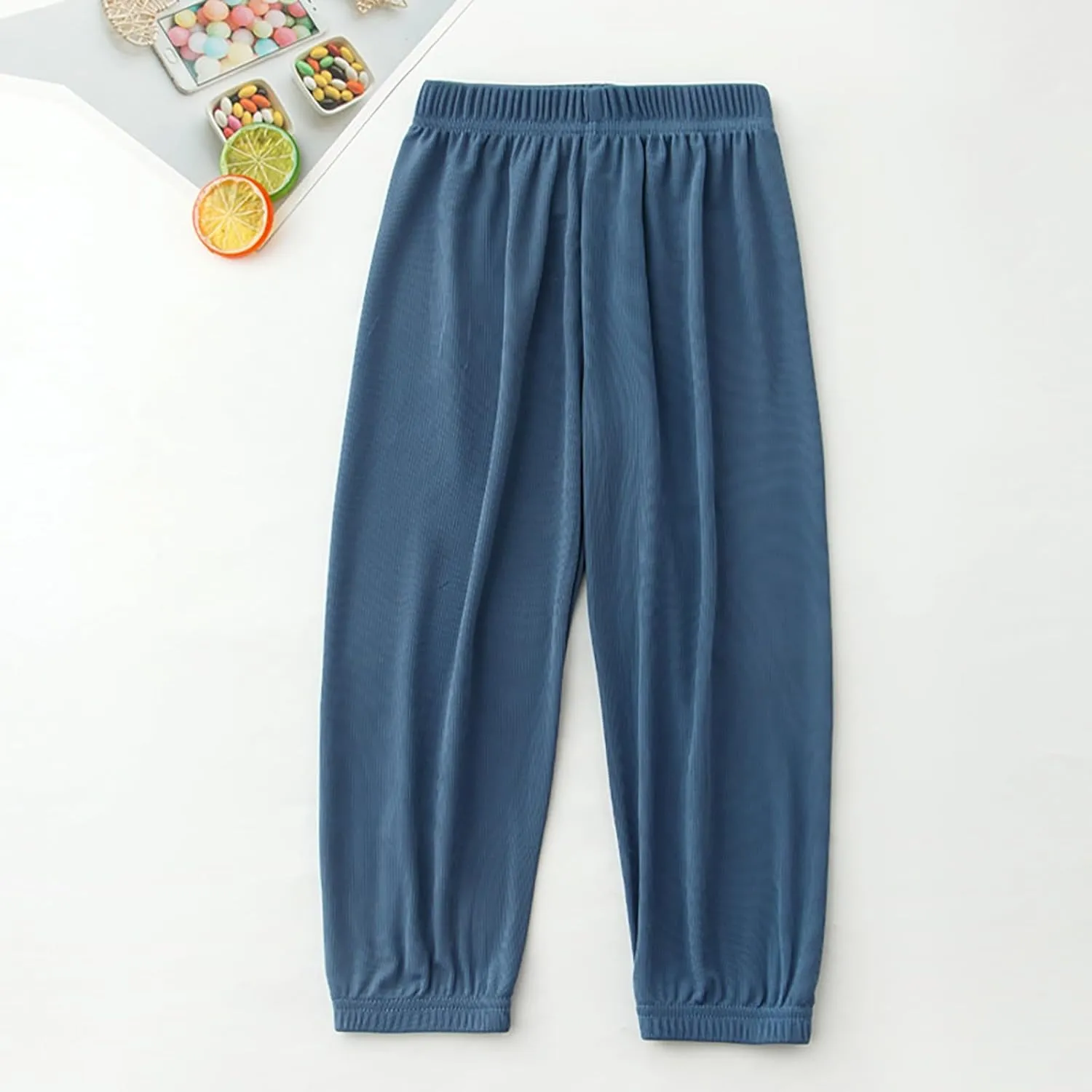 Baggy Sweatpants for Boys Girls Harem Pants Elastic Waist Joggers Kids Cotton Wide Leg 𝐋ounge Pants Summer Clothes