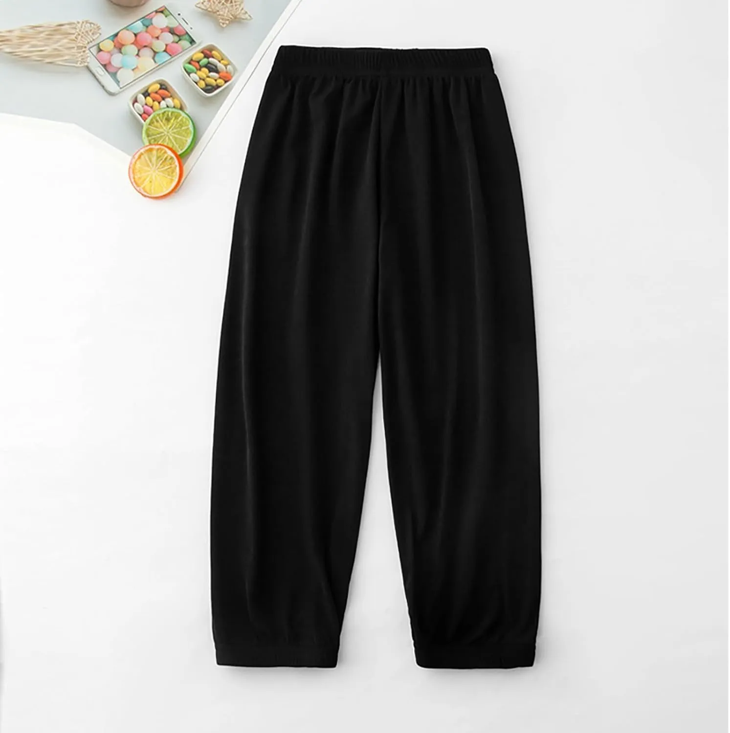 Baggy Sweatpants for Boys Girls Harem Pants Elastic Waist Joggers Kids Cotton Wide Leg 𝐋ounge Pants Summer Clothes