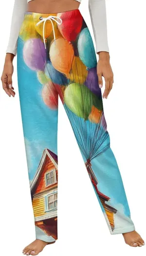Ballon House Women's Pajama Pants Fleece Warm Pj Bottoms Sleepwear Lounge Pants Loungewear