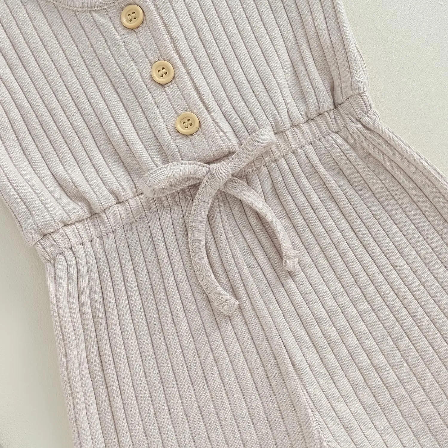 BeQeuewll Baby Girl Summer Clothes Sleeveless Knit Romper Halter Jumpsuit Overall Shorts Toddler Girls Clothing