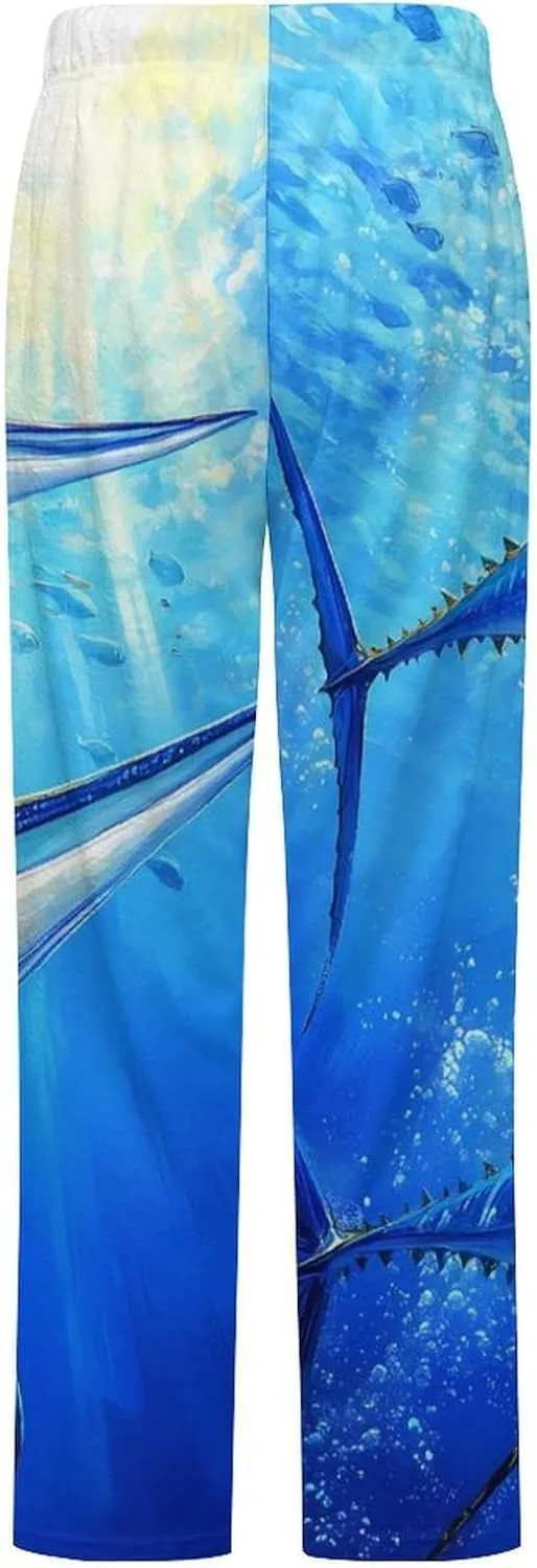Blue Marlin Women's Pajama Pants Fleece Warm Pj Bottoms Sleepwear Lounge Pants Loungewear