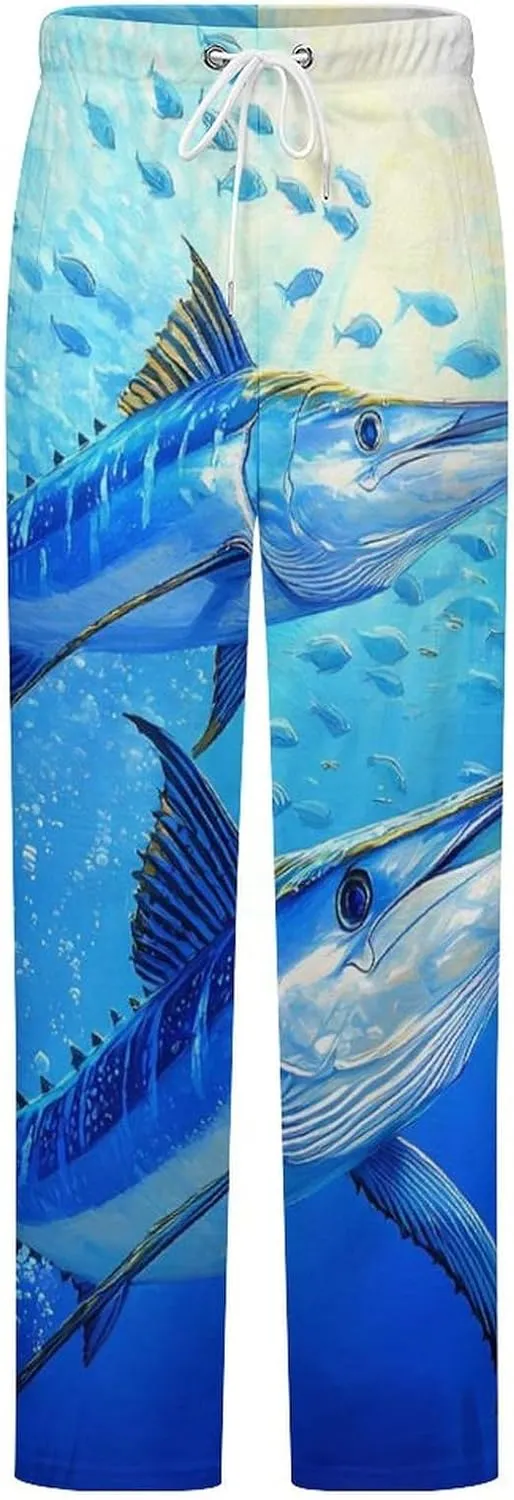 Blue Marlin Women's Pajama Pants Fleece Warm Pj Bottoms Sleepwear Lounge Pants Loungewear