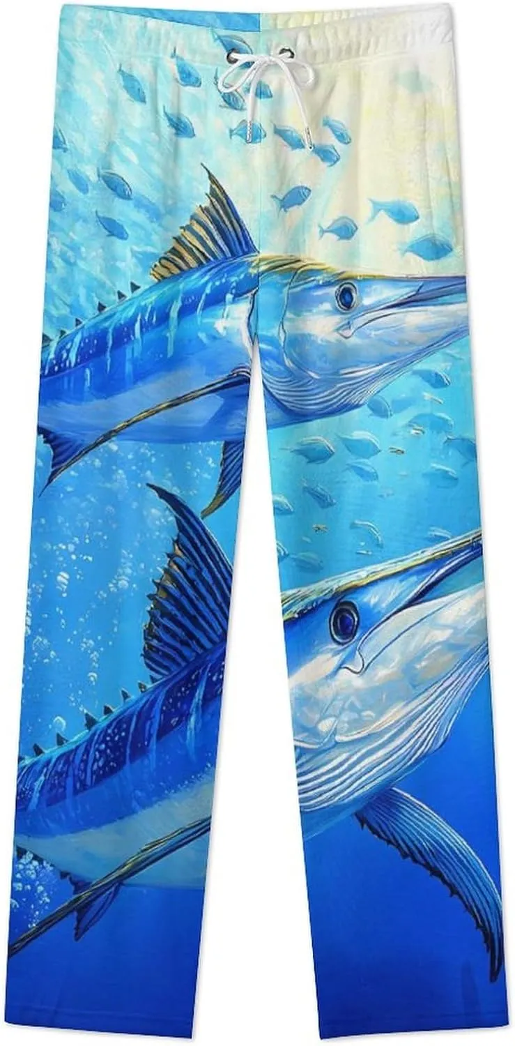 Blue Marlin Women's Pajama Pants Fleece Warm Pj Bottoms Sleepwear Lounge Pants Loungewear