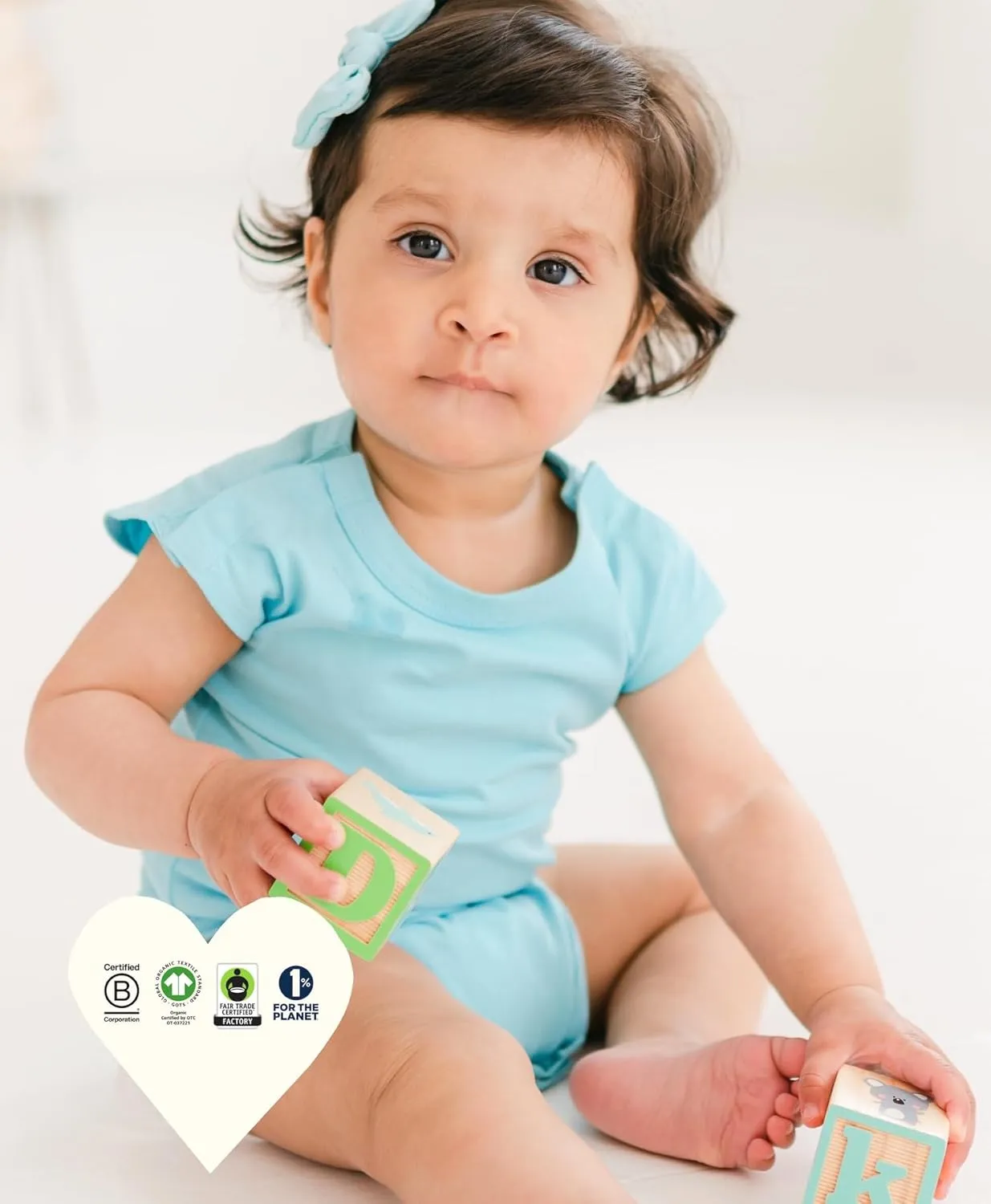 Bottom-Up Baby Bodysuit, Onesie with Top Snaps, As Seen on Shark Tank, 100% GOTS Organic Cotton, Boy/Girl Clothes