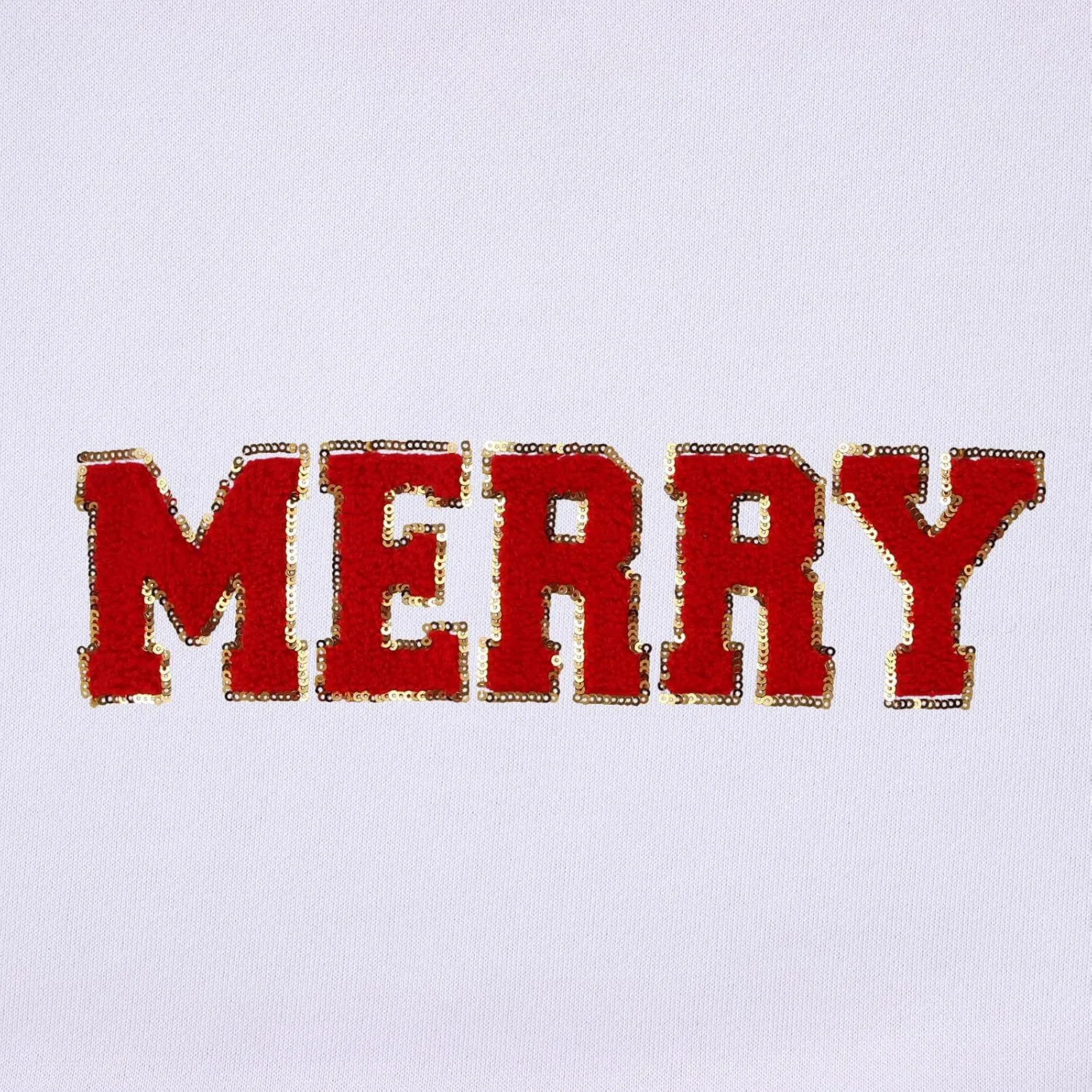 BOUTIKOME Merry Christmas Sweatshirt Toddler Baby Girl Glitter Patch Merry Shirts Xmas Pullover Holiday Tops Winter Clothes